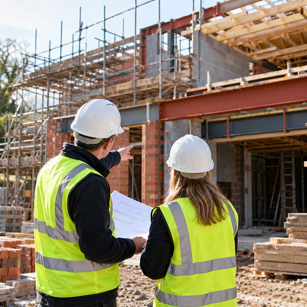 Complete Building Control Inspectors reviewing a building
